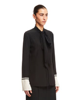 Black Pleated Cuffs Blouse | PDP | dAgency