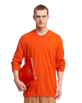 Orange 3/4 Sleeve Sweater - ZEGNA | PLP | dAgency